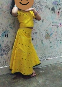 Cute Yellow Polka Dot Skirt Set