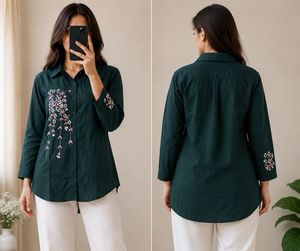 Embroidered Cotton Kurta