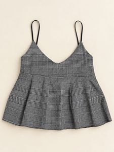 Plaid Camisole Top