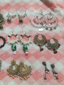 Assorted Ethnic Earrings Collection(12 pairs of ea