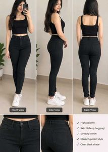Classic Black High-Waisted Jeans