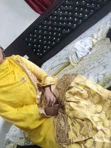 Yellow Embroidered grara Set