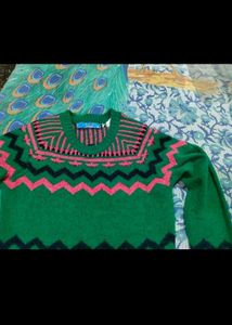 Green Fair Isle Knit Sweater