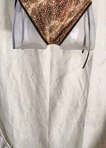 411124. Snake Print Tie-Side Bikini Bottom