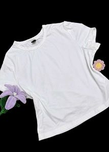 Classic White Crew Neck T-Shirt