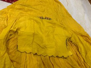 vibrant yellow embroidered lehenga choli