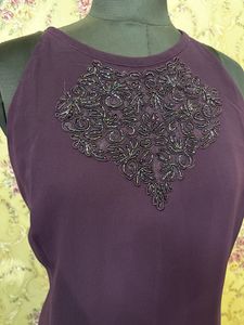Elegant Plum Embellished Gown