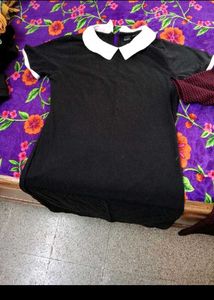 Chic Black Peter Pan Collar Dress