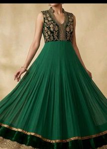 Emerald Green Anarkali Gown