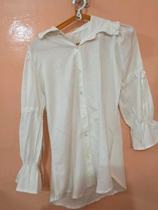 Denim Corset Top with White Shirt