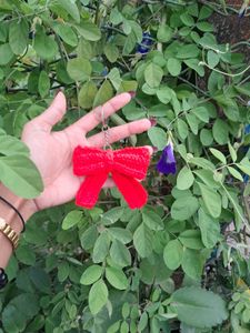 Crochet Bow Keychain