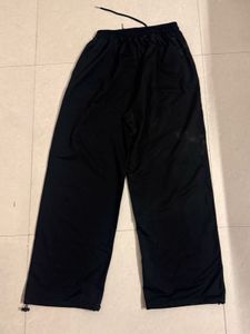 Black Cargo Pants with Graphic Print