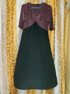 Sparkly Ruched Front Midi Dress