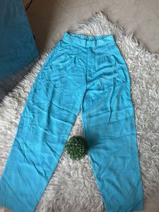 Flowy Blue Wide Leg Pants