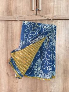 BLUE GEORGETTE SAREE