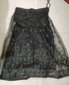 Embellished Black Net Lehenga Choli
