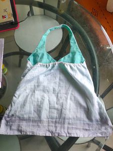 Sleevless Halter Neck Short Kurti