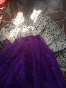 Elegant Purple & Silver Indian Outfit