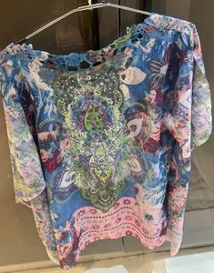 women printed kaftan top