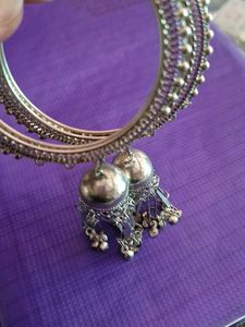 Navratri Oxidized Silver Bangles