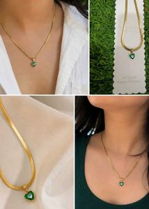 Heart Pendant Necklace Gold Chain