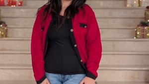 Red Trim Cardigan