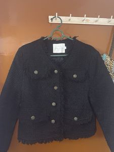 Chic Black Tweed Jacket