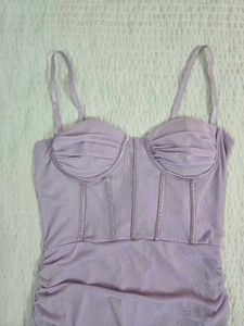 Lilac Ruched Corset Dress bust 34