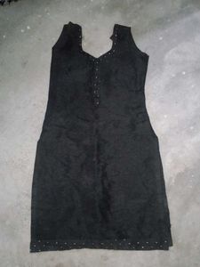 Black Embellished Kurta