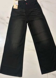 New Black Wide Leg Jeans