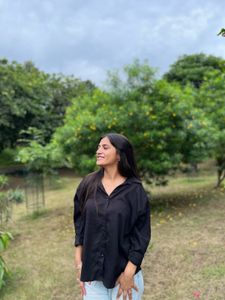 Classic Black V-Neck Tunic Top