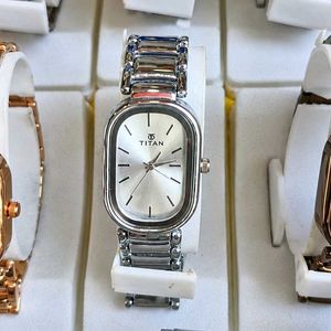 Titan Rose Gold Square Dial Watch