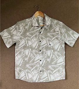 Abstract Print Boxy Short Sleeve Shirt