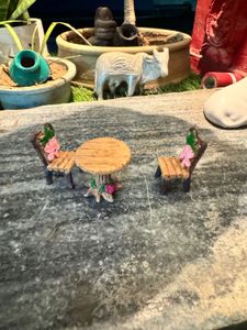 2 Chairs And 1 Centre Table Miniature