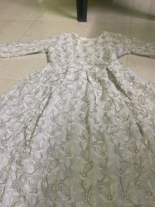 White Full Handwork Gown Wid Chiffon Dupatta