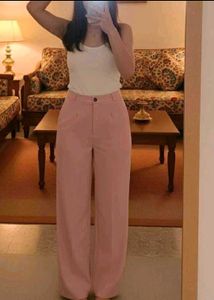 Pink Wide Leg Trousers
