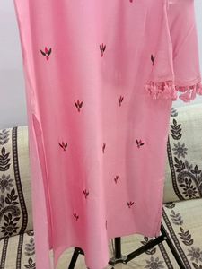 Embroidery Work Kurti With Dhoti