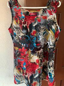 Brand new Red off shoulder top with printe