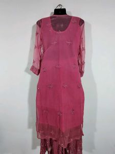Pink Embroidered Kurta Set (Women's)