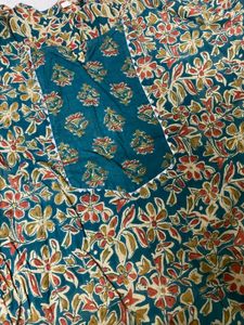 Green Floral Print Kurta