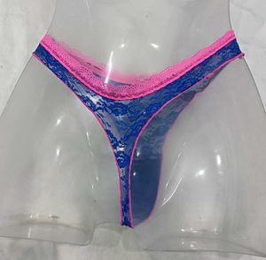 Blue Lace ⭐Thong with Pink Trim⭐
