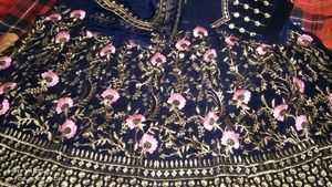 Velvet Embroidery Lehenga Choli With Dupatta