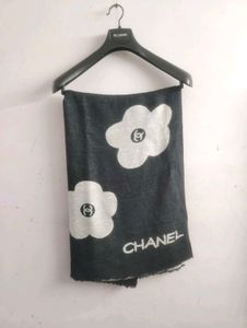 Chanel Scarf with Flower Print