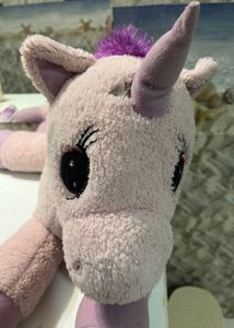 Large Unicorn Soft Toy Pillow Size Pink Lavender