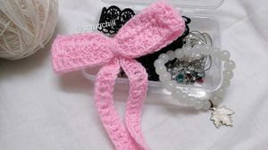 Handmade Crochet Bow Hair Tie