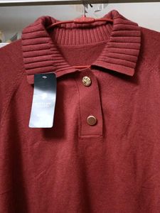 Elegant Burgundy Knit Top