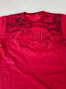 Red Graphic Tee by LOSIE