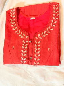Elegant peach /Reddish Kurta