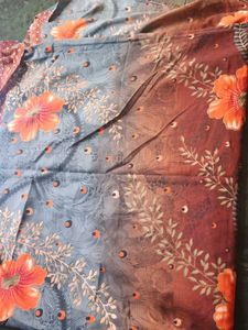 Floral Print Fabric sareee