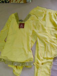 Elegant Yellow Kurta Set with Dupatta